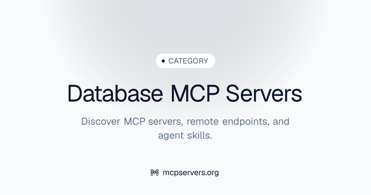 970 Database MCP Servers | Awesome MCP Servers