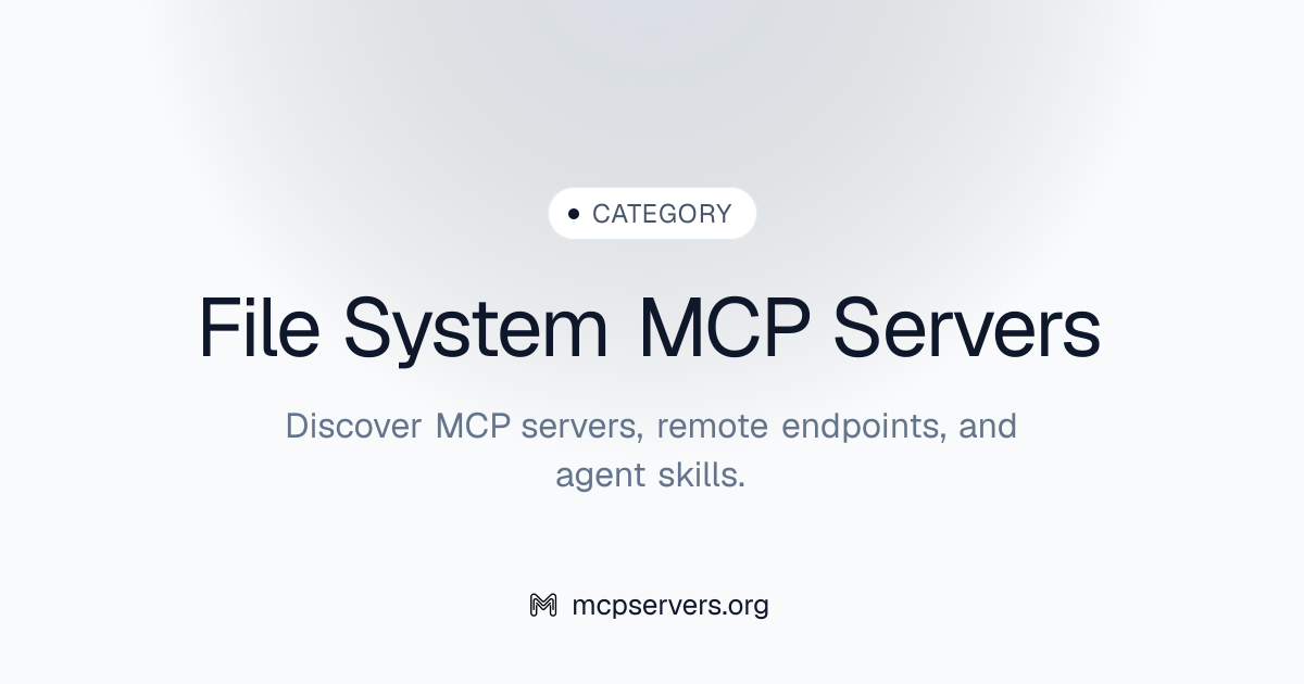 144 File System MCP Servers | Awesome MCP Servers