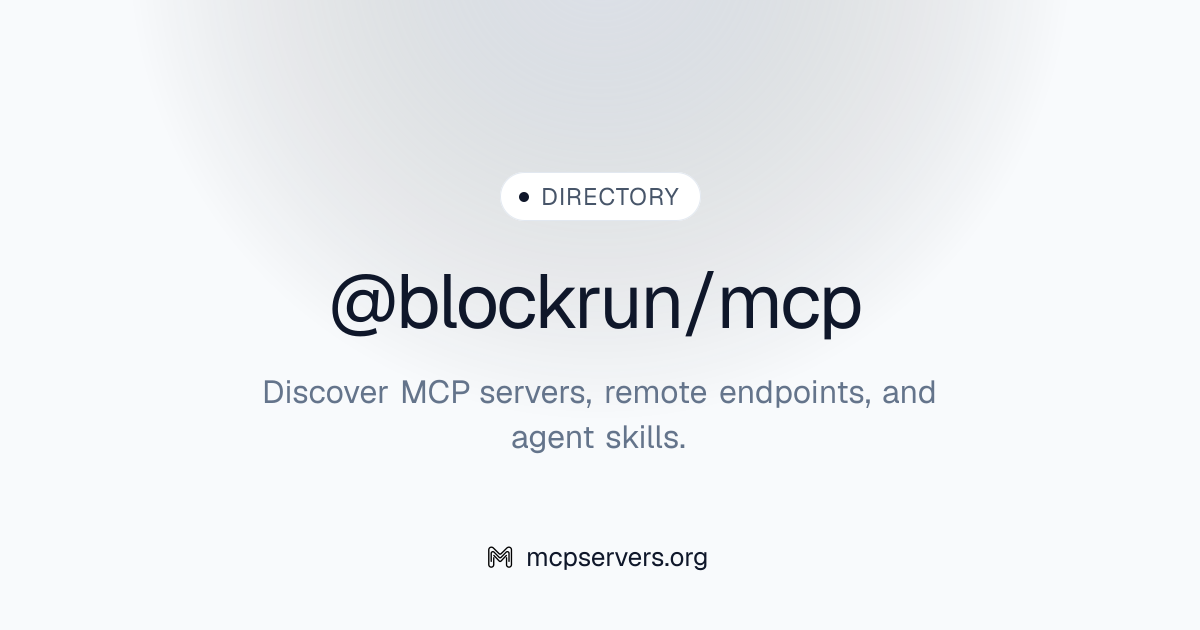 Blockrun MCP Server | Awesome MCP Servers