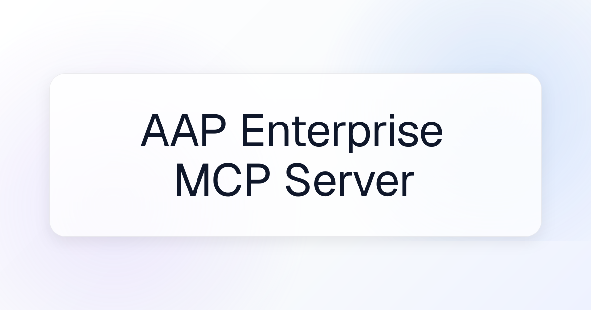 AAP Enterprise MCP Server | Awesome MCP Servers