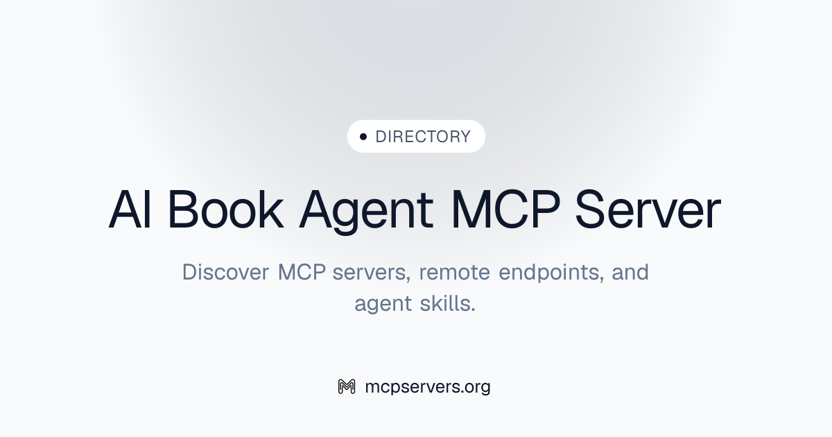 AI Book Agent MCP Server | Awesome MCP Servers