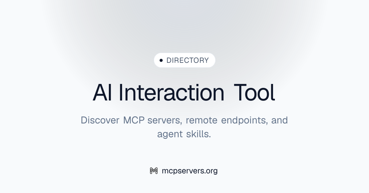 AI Interaction Tool MCP Server | Awesome MCP Servers