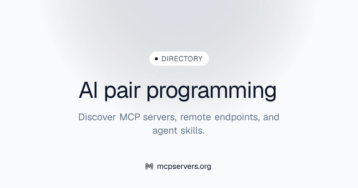 AI Pair Programming MCP Server | Awesome MCP Servers