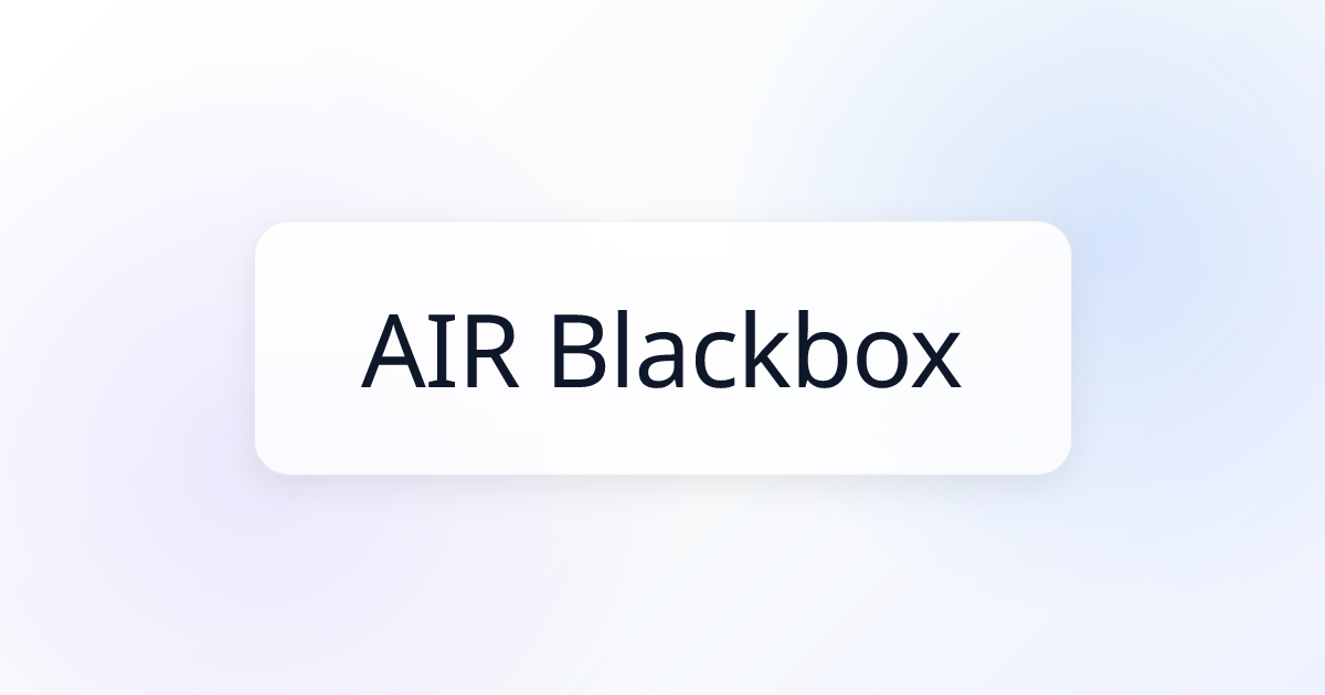 AIR Blackbox | Awesome MCP Servers