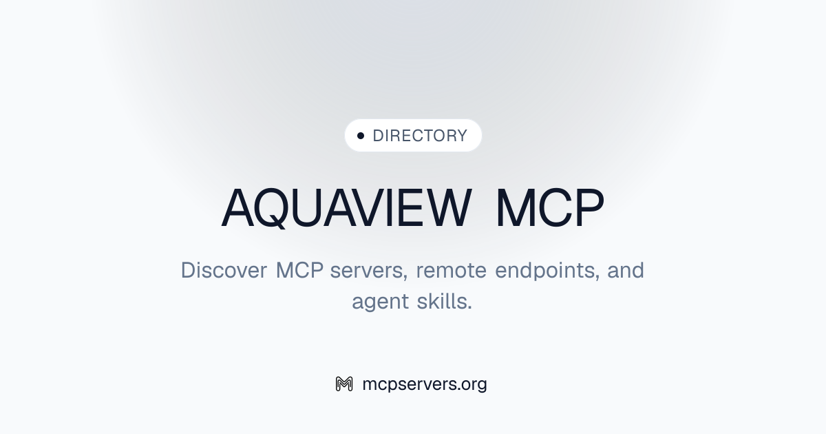 AQUAVIEW MCP Server | Awesome MCP Servers