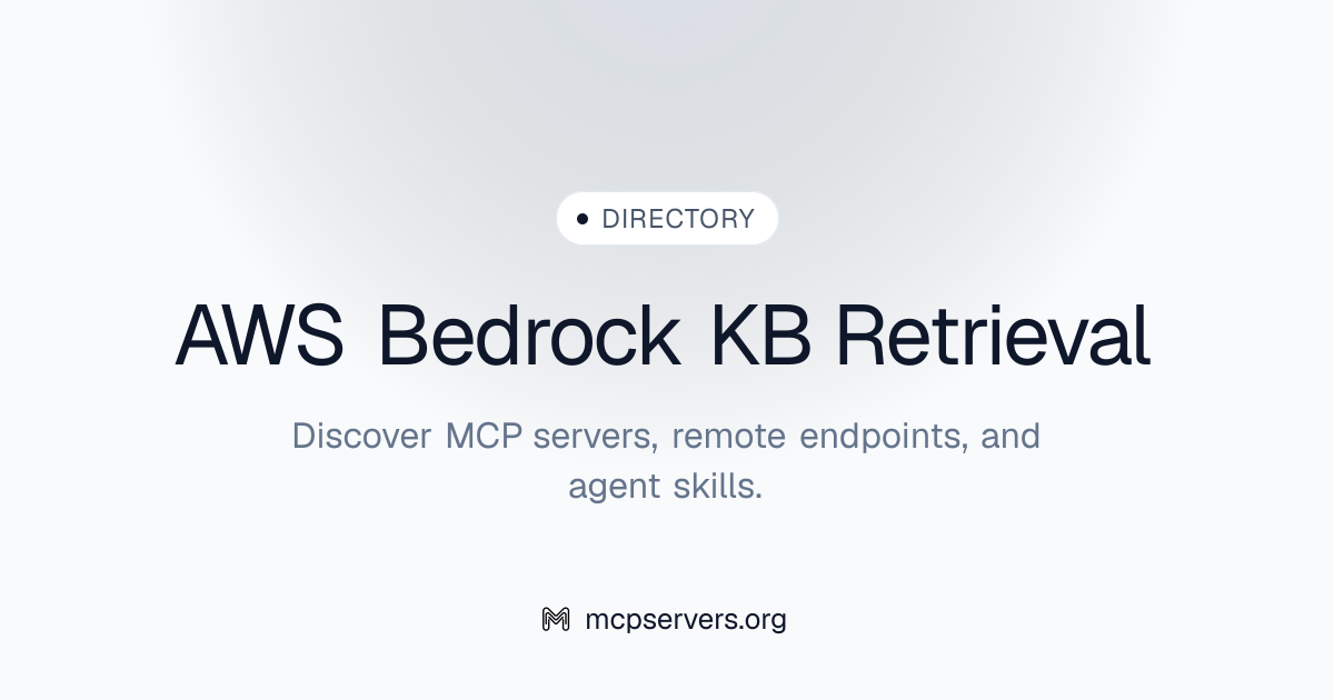 Official AWS Bedrock KB Retrieval MCP Server