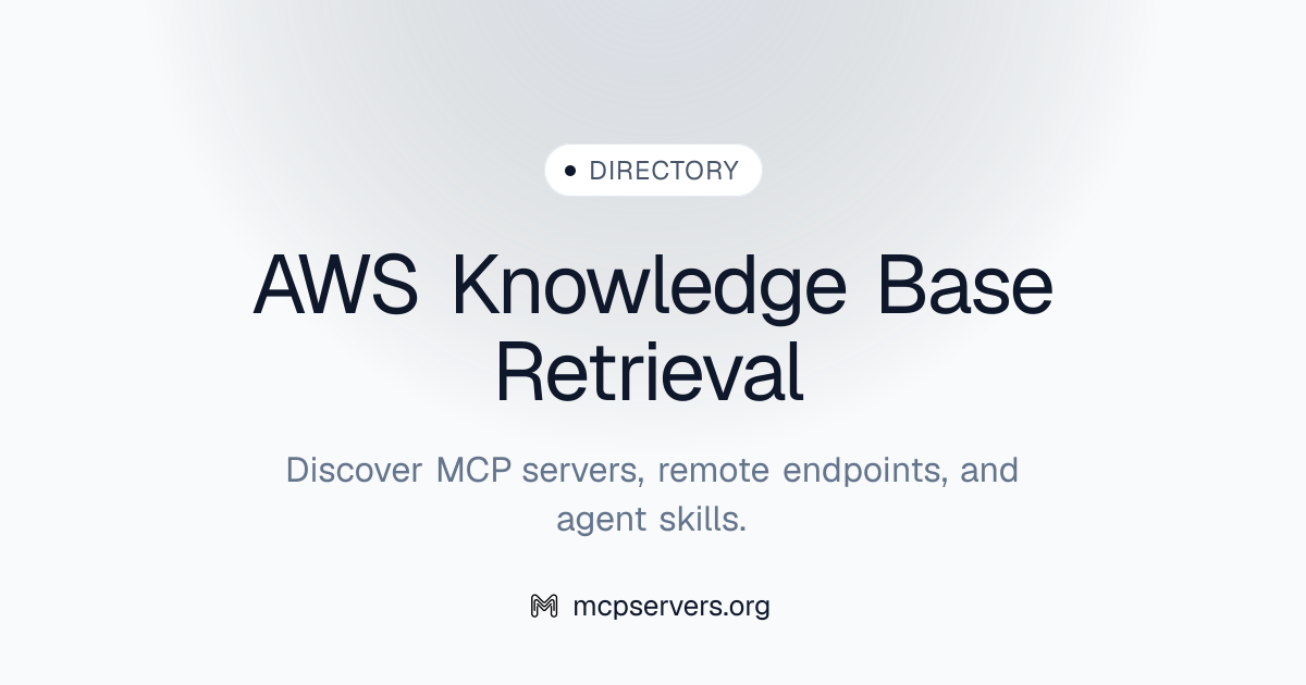 AWS Knowledge Base Retrieval MCP Server