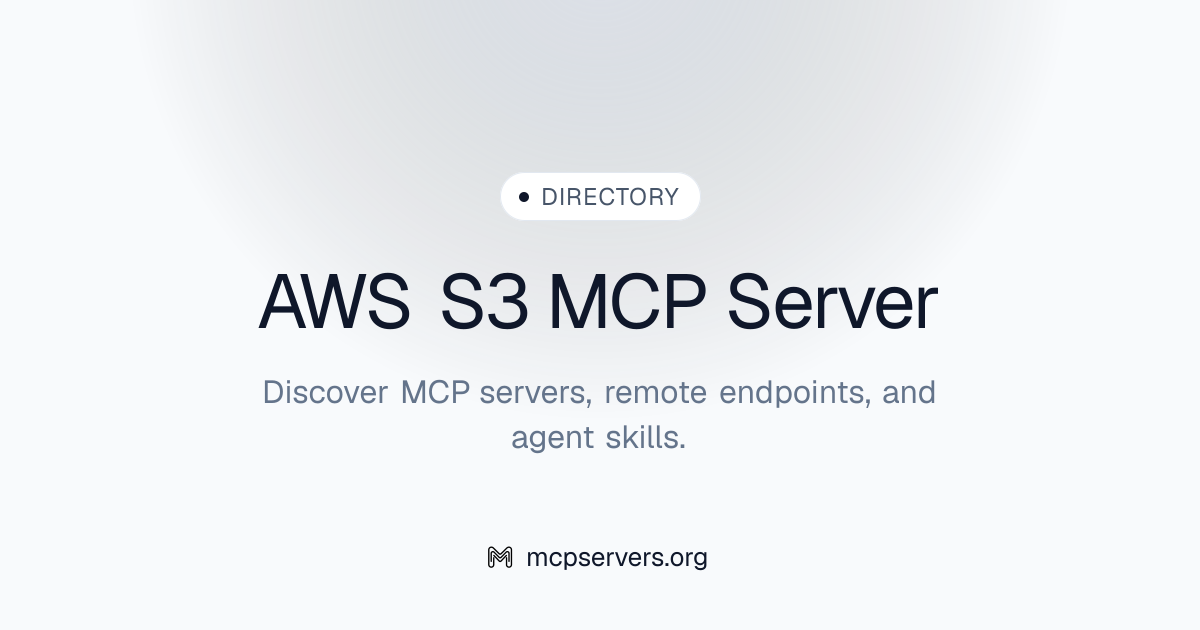AWS S3 MCP Server | Awesome MCP Servers