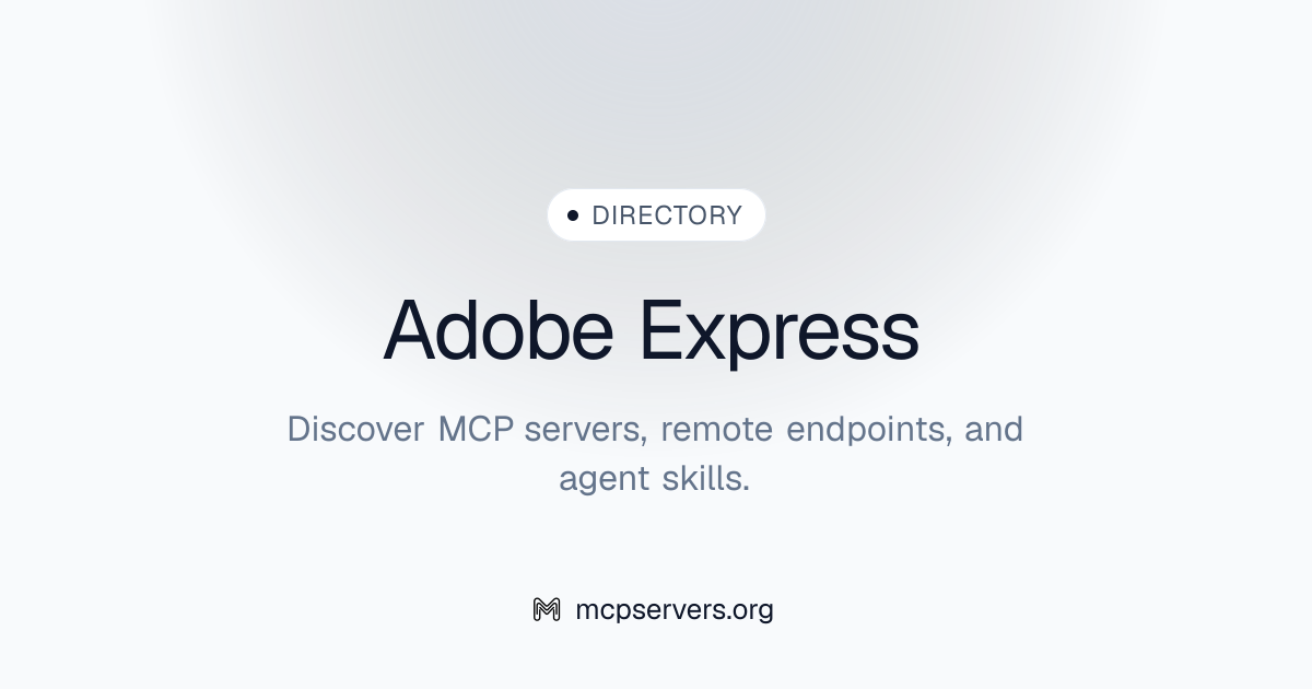 Adobe Express MCP Server | Awesome MCP Servers