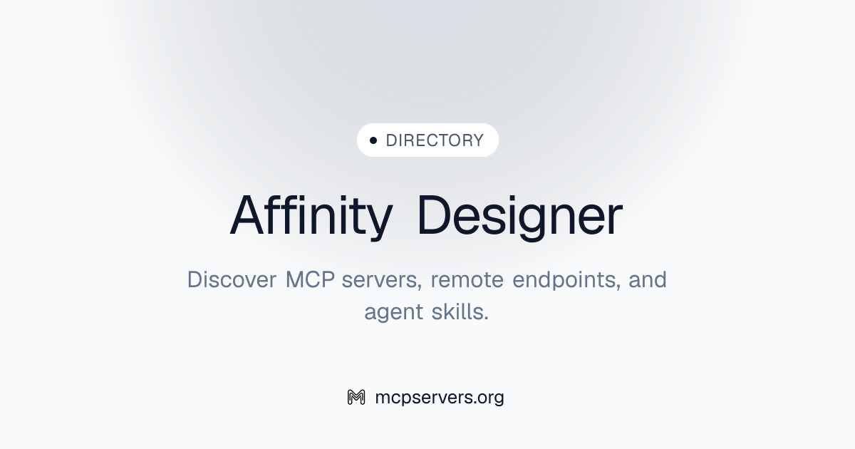 Affinity Designer MCP Server | Awesome MCP Servers