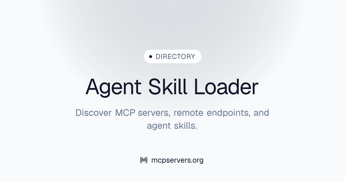 Agent Skill Loader MCP Server | Awesome MCP Servers
