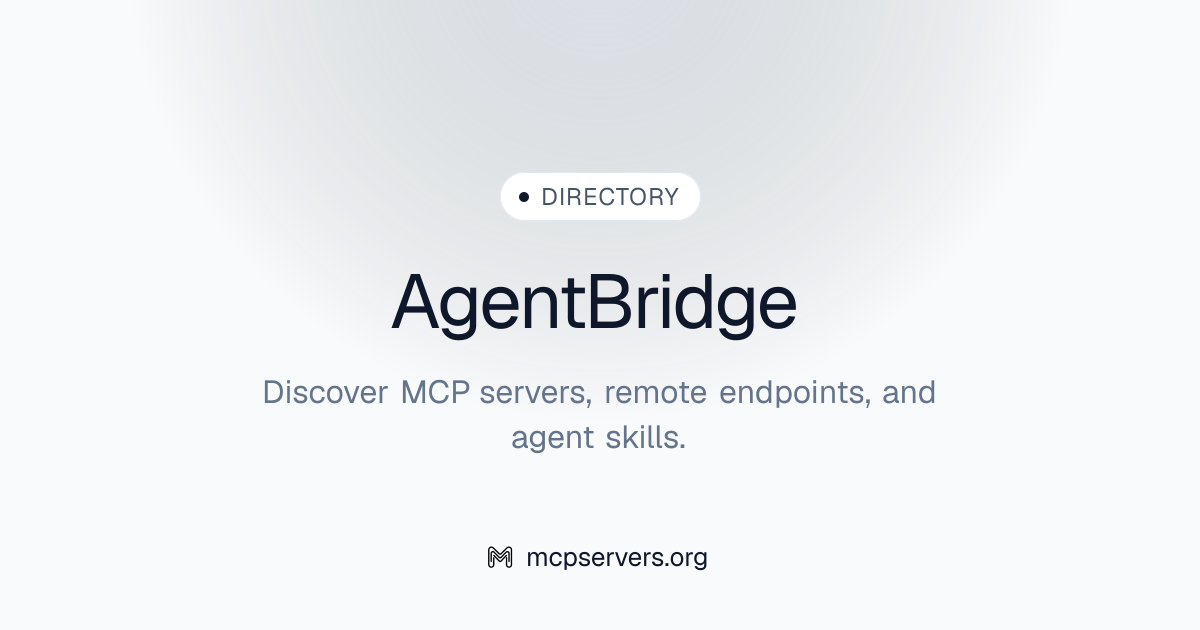 Agent Bridge MCP Server | Awesome MCP Servers
