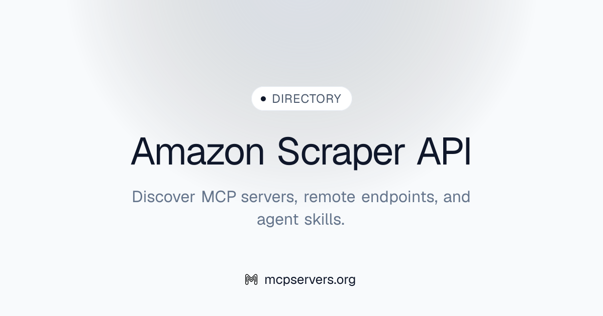 Amazon Scraper API MCP Server | Awesome MCP Servers