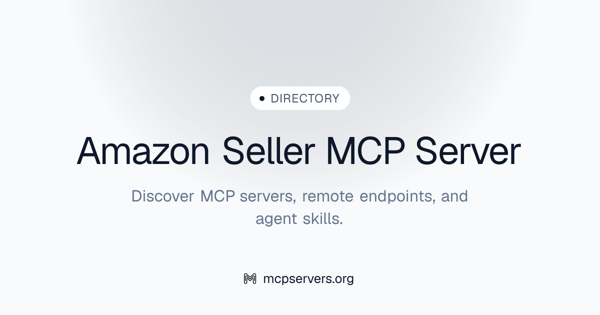 Amazon Seller MCP Server | Awesome MCP Servers