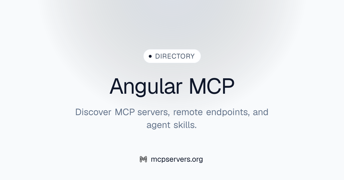 Angular MCP Server | Awesome MCP Servers