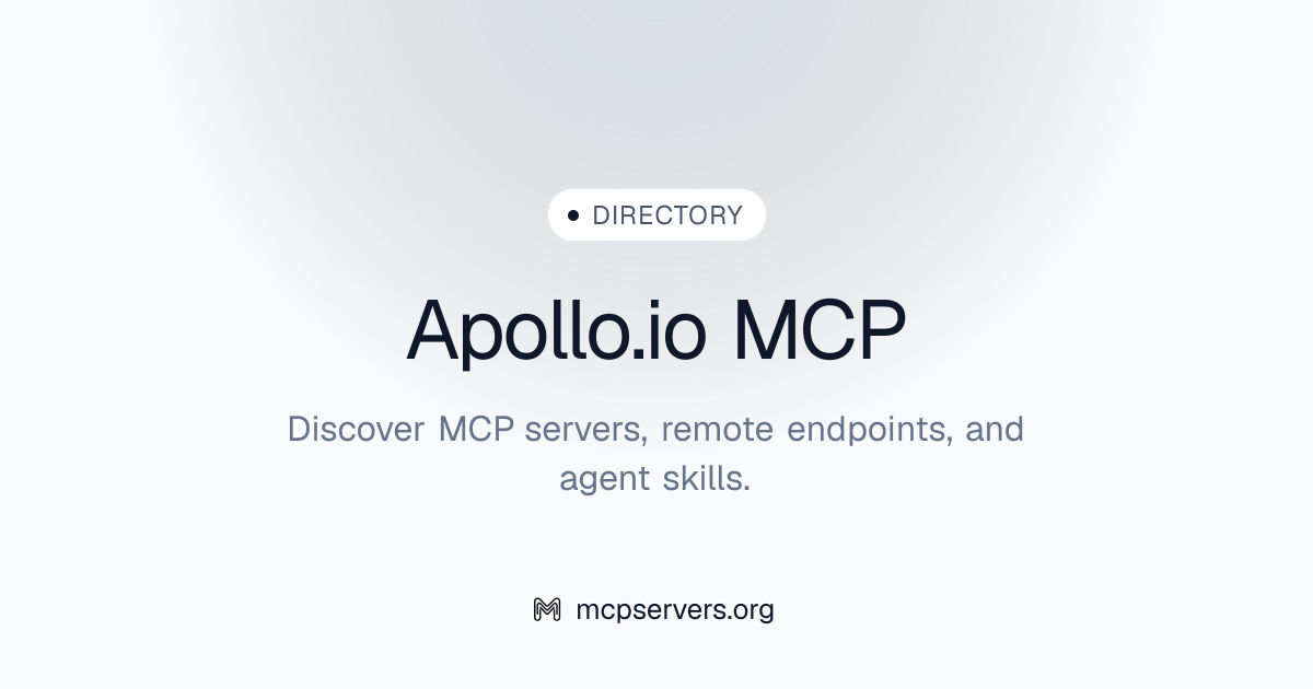 Apollo Io MCP Server | Awesome MCP Servers