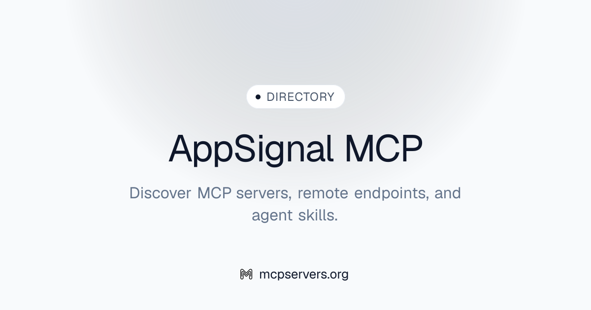 App Signal MCP Server | Awesome MCP Servers