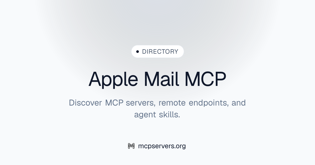 Apple Mail MCP Server | Awesome MCP Servers