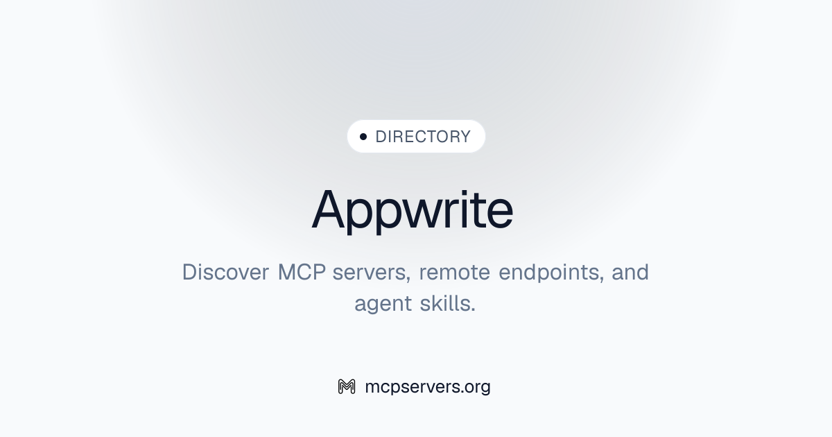 Appwrite MCP Server | Awesome MCP Servers
