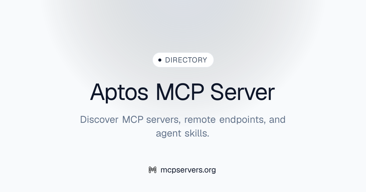 Aptos MCP Server | Awesome MCP Servers