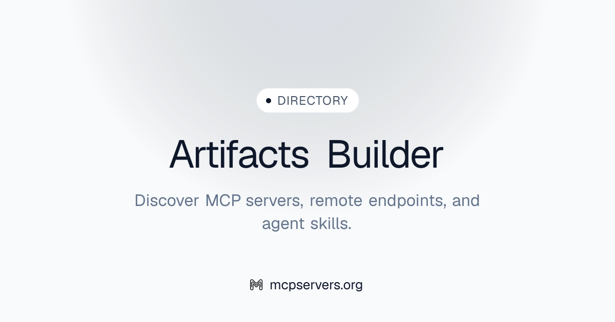 Artifacts Builder | Agent Skills Library