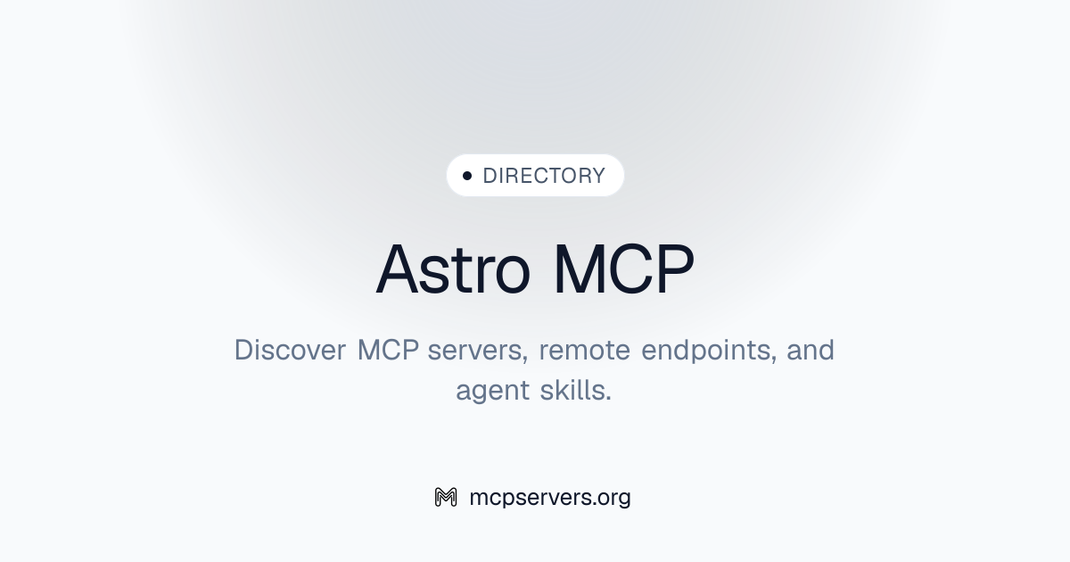 Astro MCP Server | Awesome MCP Servers