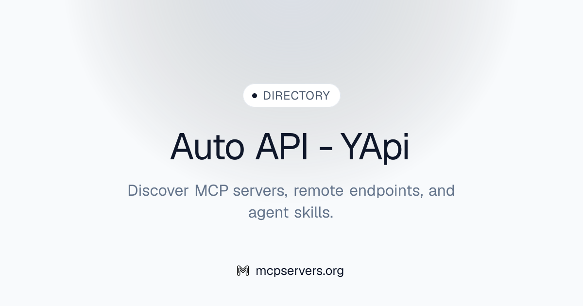 Auto API Yapi MCP Server | Awesome MCP Servers