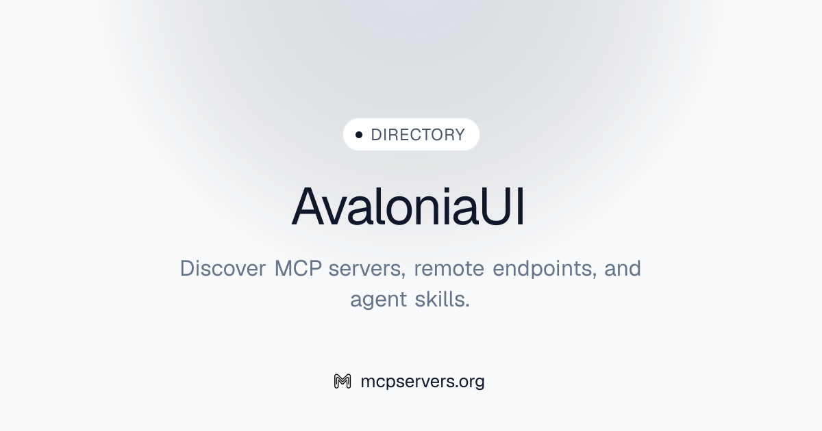 Avalonia UI MCP Server | Awesome MCP Servers