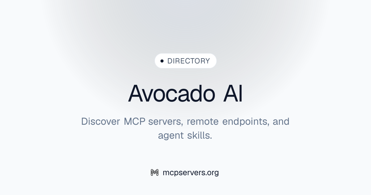 Avocado AI MCP Server | Awesome MCP Servers