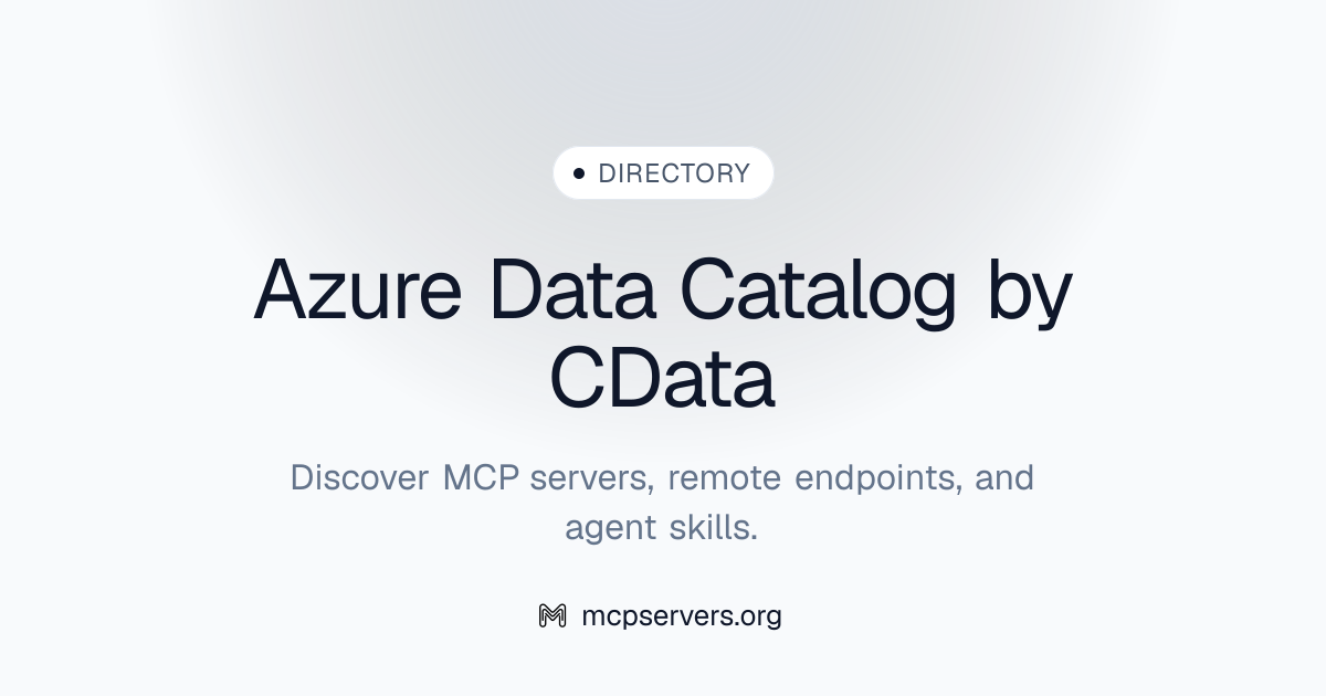 Azure Data Catalog By Cdata MCP Server | Awesome MCP Servers