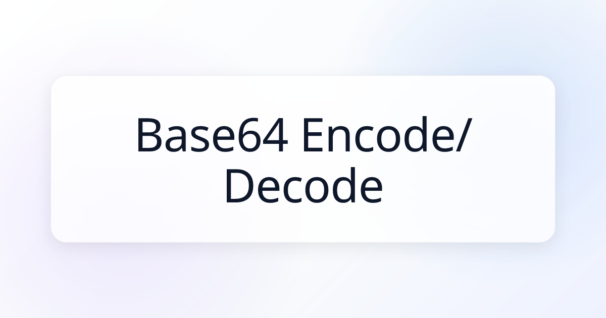 Base64 Encode Decode MCP Server | Awesome MCP Servers