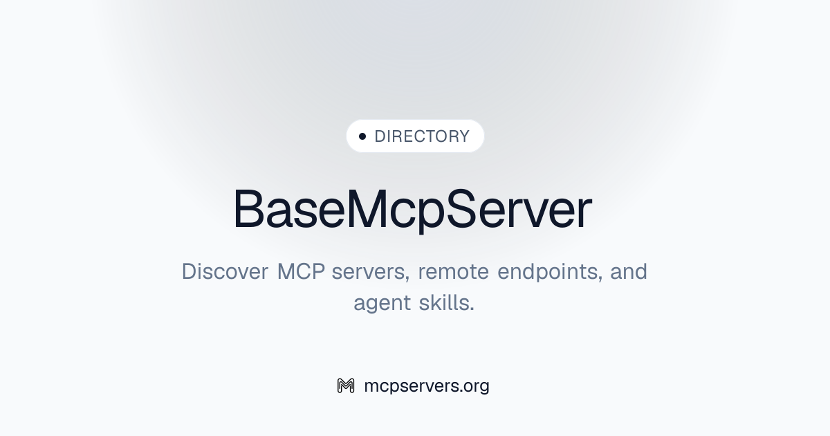 Base MCP Server | Awesome MCP Servers