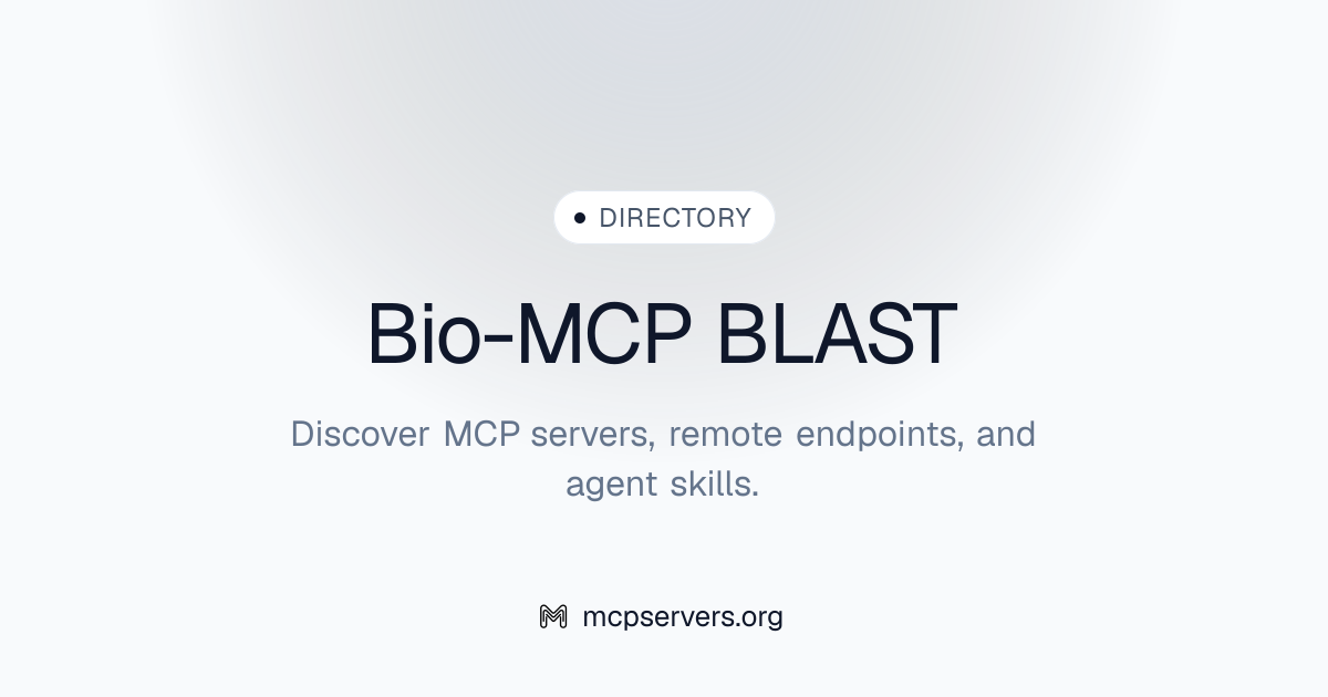 Bio BLAST MCP Server | Awesome MCP Servers