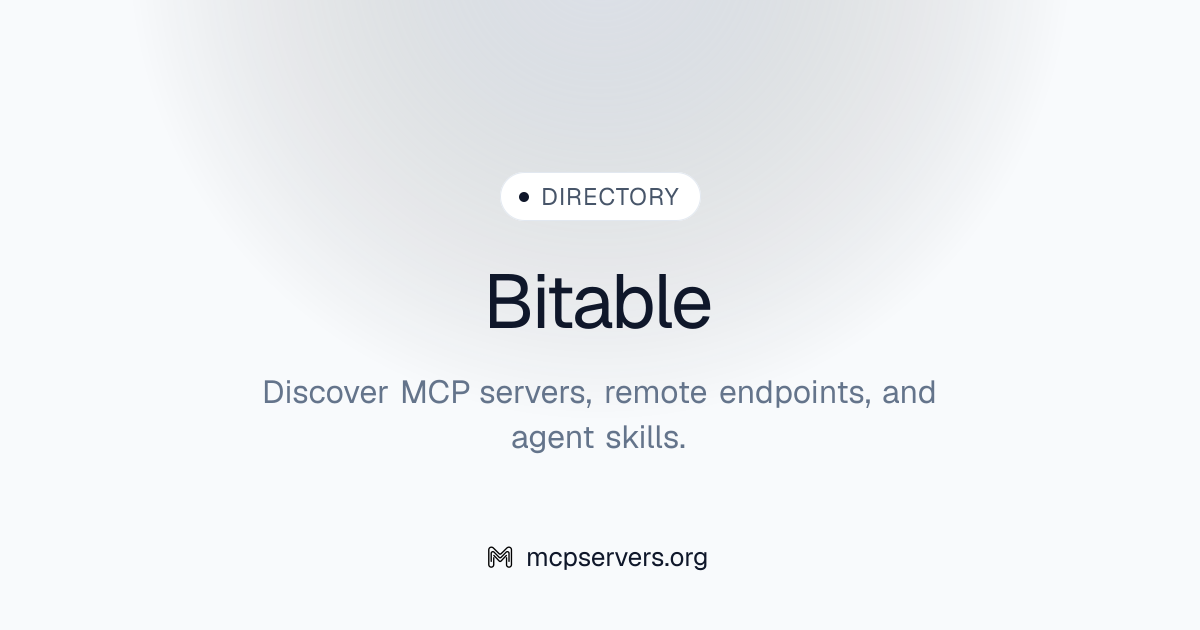 Bitable MCP Server | Awesome MCP Servers