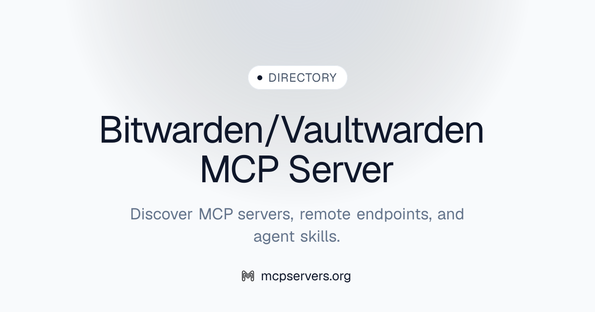Bitwarden Vaultwarden MCP Server | Awesome MCP Servers