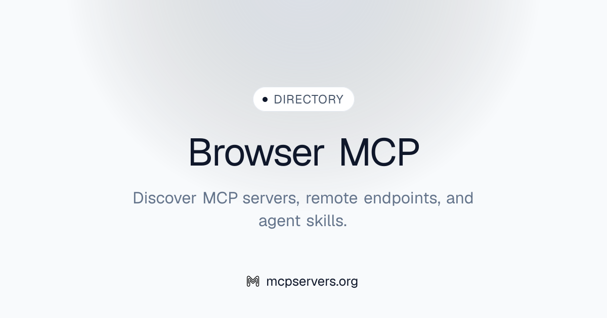 Browser MCP Server | Awesome MCP Servers