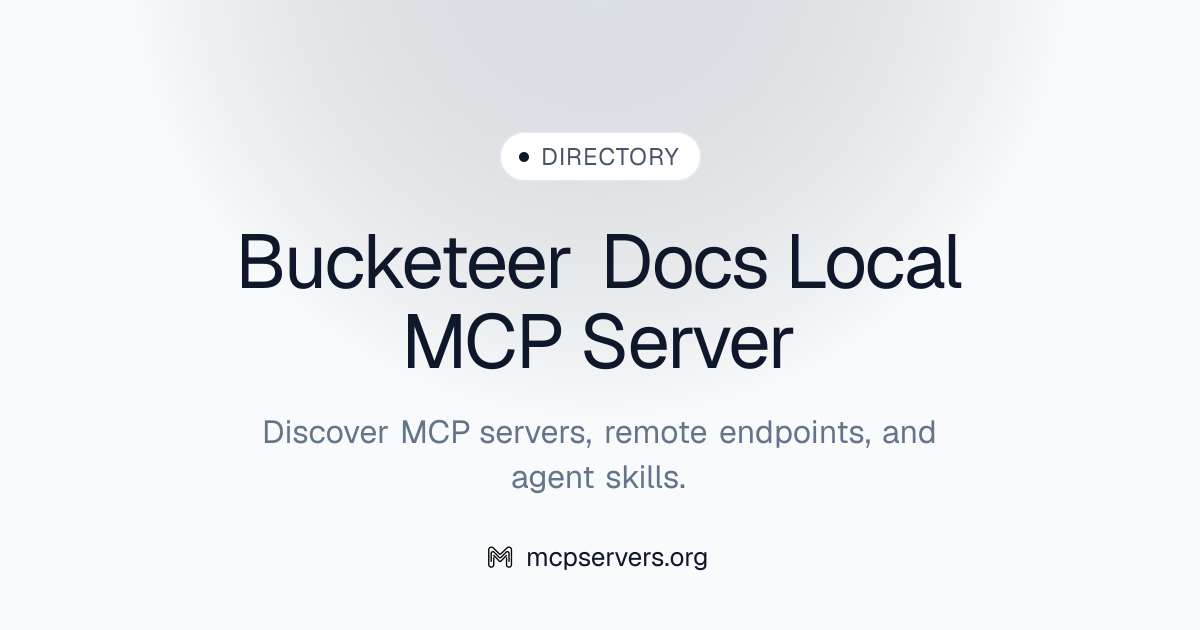 Bucketeer Docs Local MCP Server | Awesome MCP Servers
