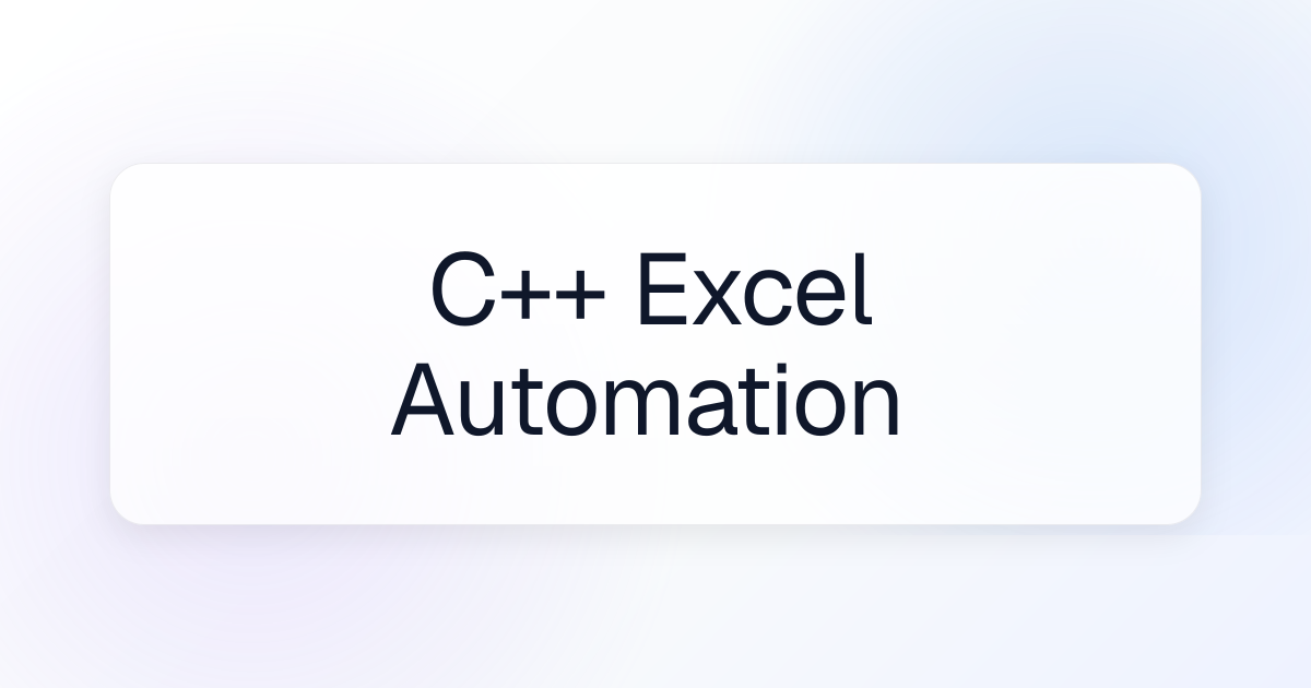 C++ Excel Automation MCP Server | Awesome MCP Servers