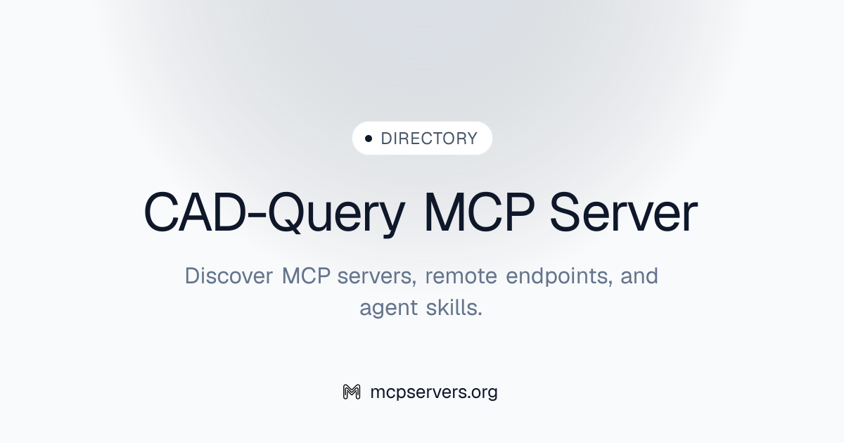 CAD Query MCP Server | Awesome MCP Servers