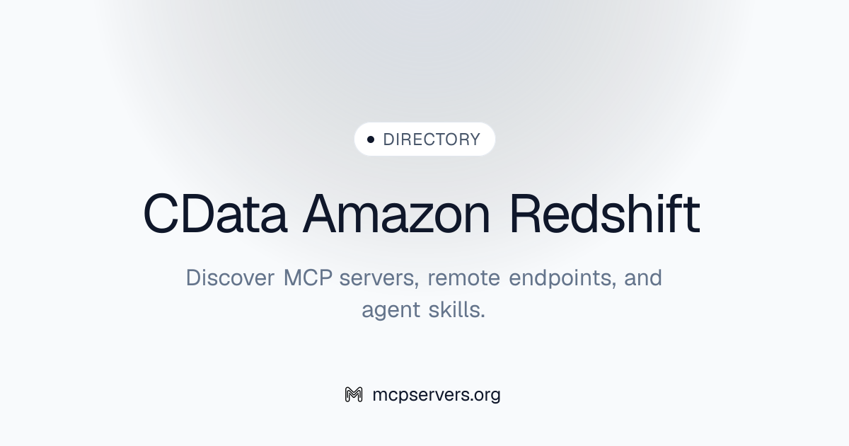Cdata Amazon Redshift MCP Server | Awesome MCP Servers