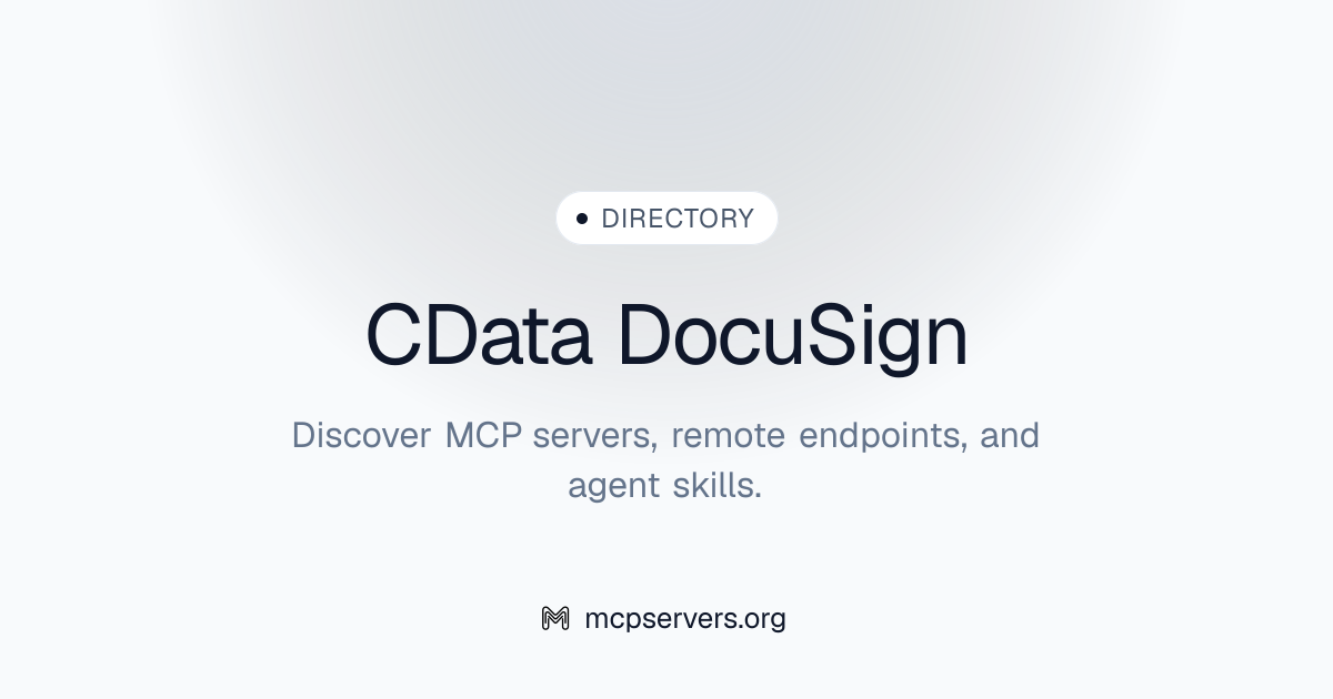 Cdata Docu Sign MCP Server | Awesome MCP Servers