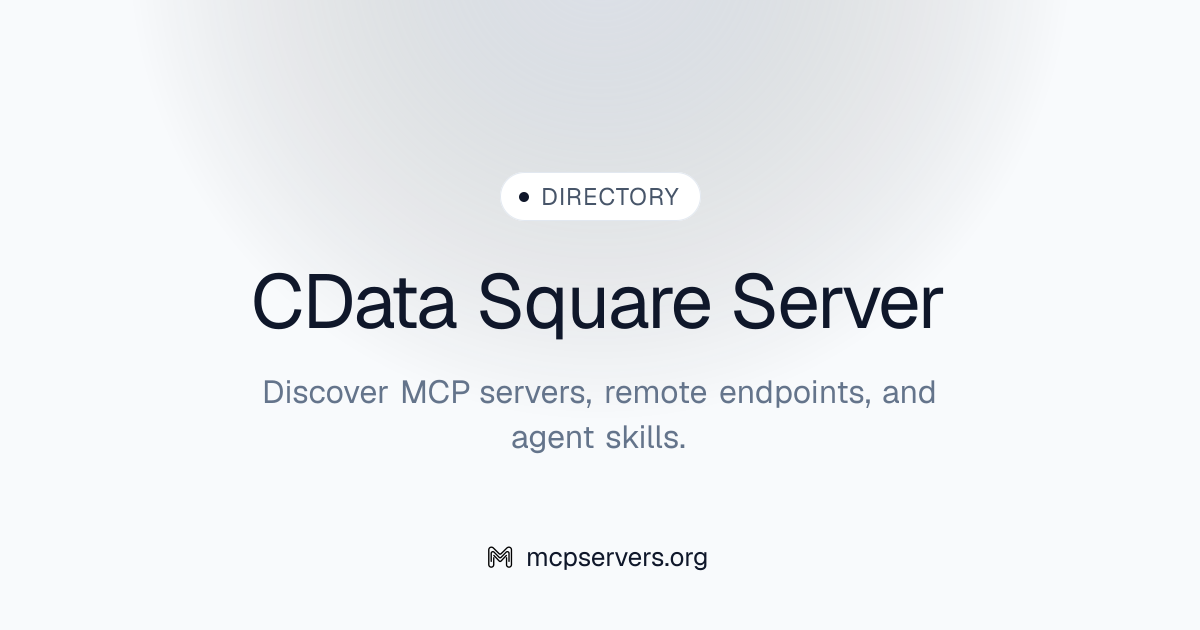 Cdata Square MCP Server | Awesome MCP Servers