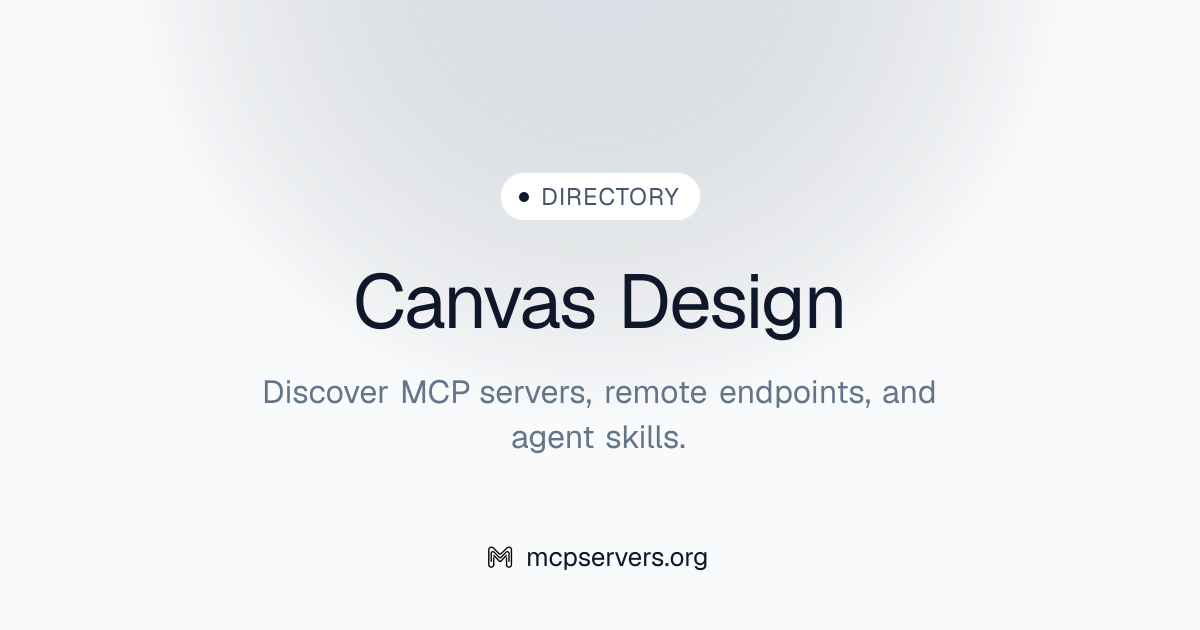 Canvas Design | Agent Skills Library