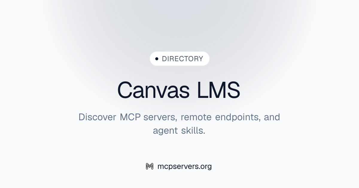 Canvas LMS MCP Server | Awesome MCP Servers