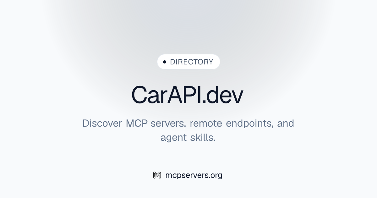 Car API Dev MCP Server | Awesome MCP Servers