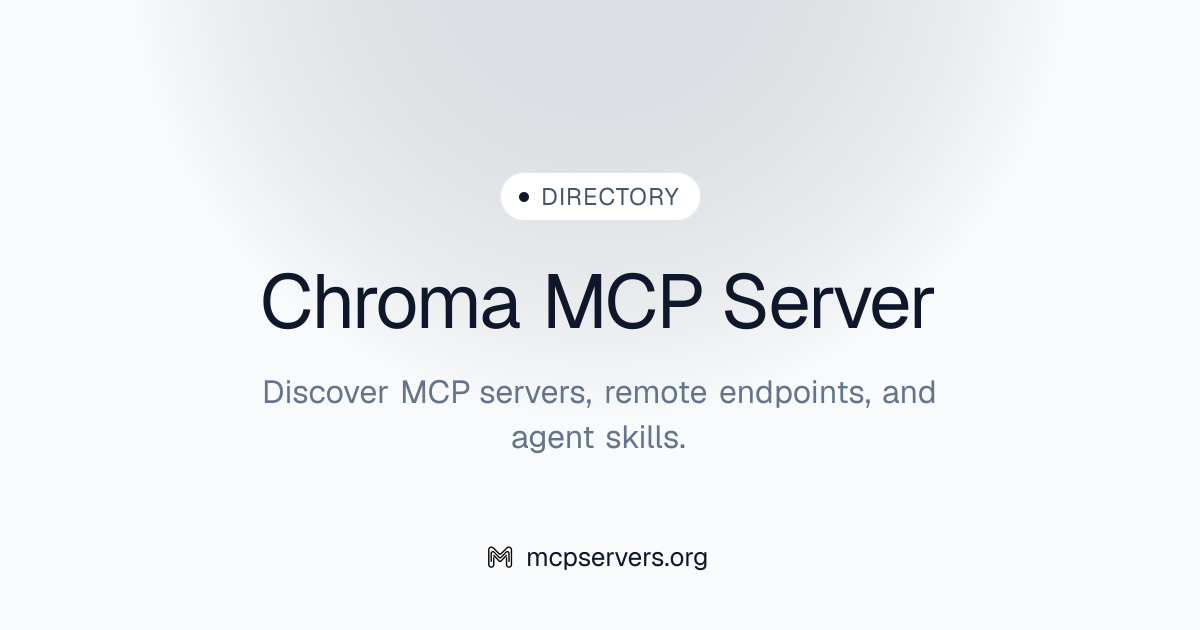 Chroma MCP Server | Awesome MCP Servers