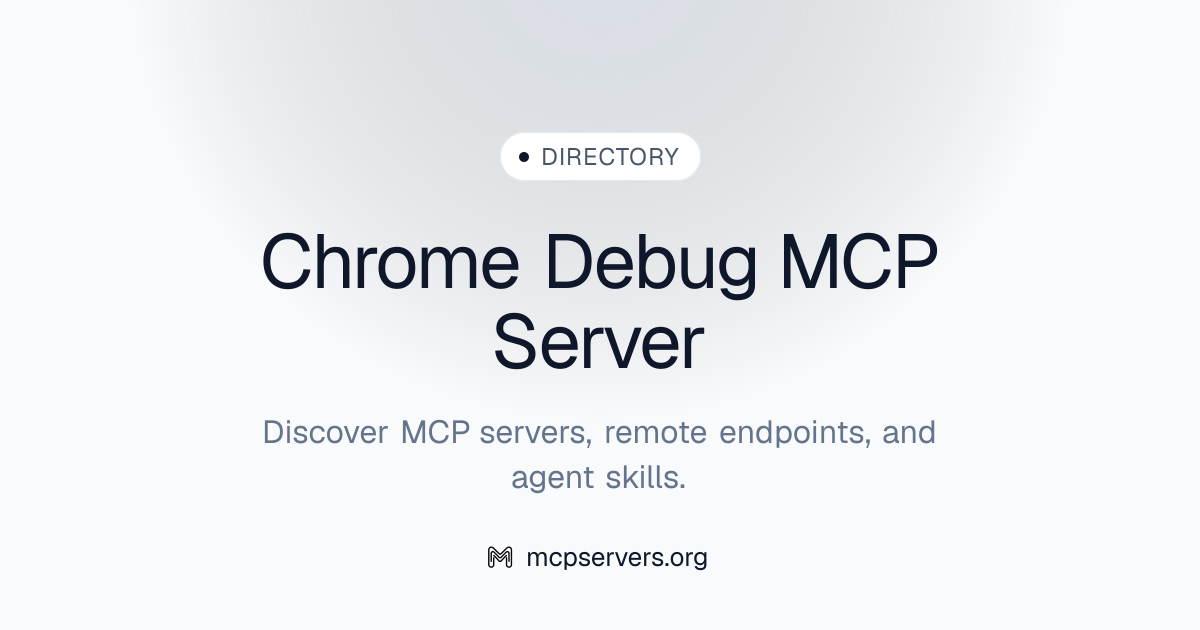 Chrome Debug MCP Server | Awesome MCP Servers