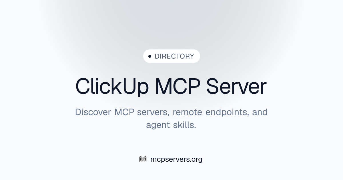 ClickUp MCP Server | Awesome MCP Servers
