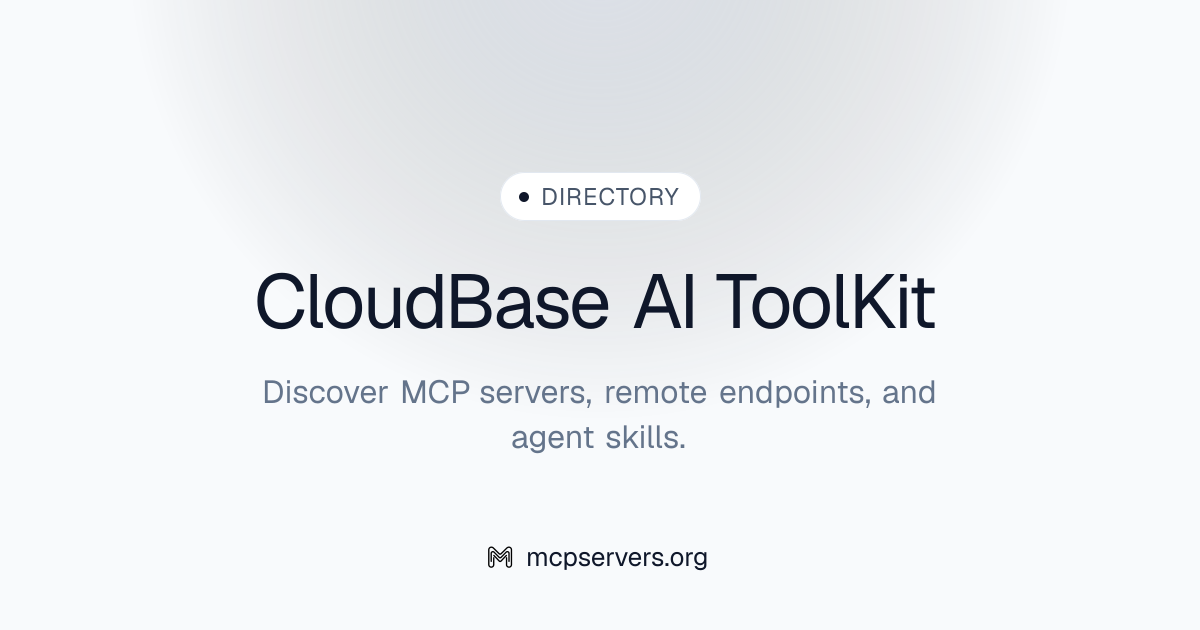 Official Cloud Base AI Tool Kit MCP Server