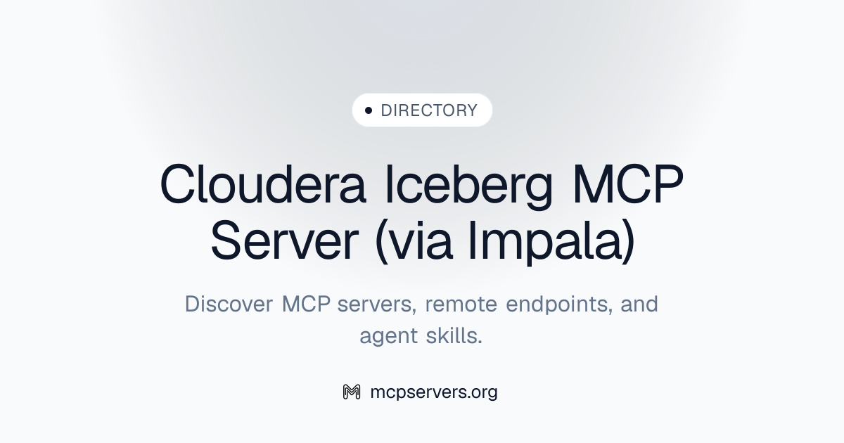 Cloudera Iceberg (via Impala) MCP Server